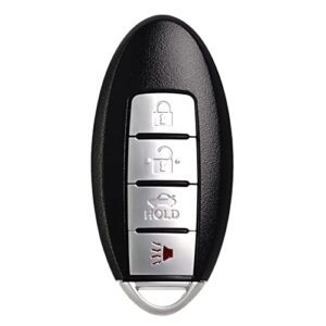 Key Fob Replacement Fits for Nissan Altima 2007 2008 2009 2010 2011 2012 Maxima 2009-2013 2014 Murano 370Z Infiniti EX35 FX35 G37 G25 Keyless Entry Remote Control KR55WK48903 KR55WK49622 4B Set of 1