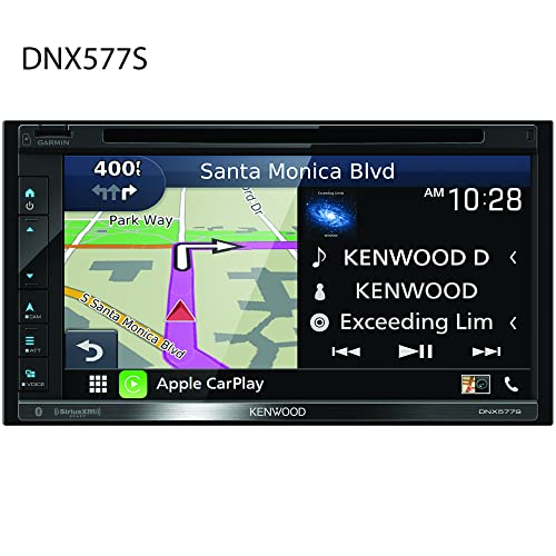 KENWOOD DNX577S 6.8" DVD Car Stereo, Garmin Navigation Built in, Inrix Traffic Service, CarPlay and Android Auto, Bluetooth, Four Camera Inputs