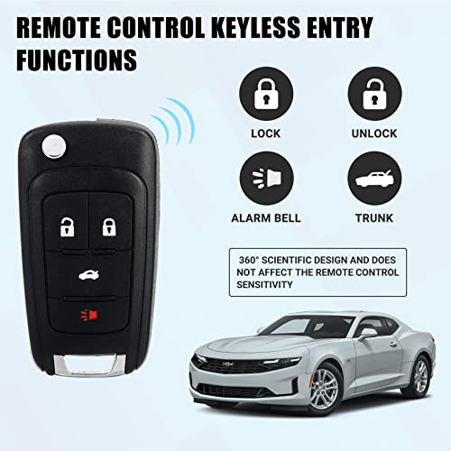 Pilida Key Fob Keyless Entry Remote Control Compatible with Chevy Cruze Malibu GMC OHT01060512 Flip Fob 4 Button 2 Pack