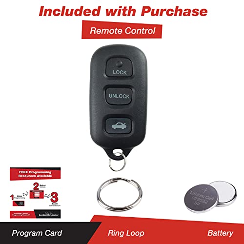 KeylessOption Keyless Entry Remote Control Fob Car Key Replacement for GQ43VT14T