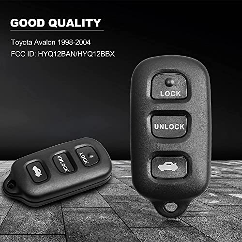 VOFONO Fits for Car Key Fob Keyless Entry Remote Replacement Toyota Avalon 1998 – 2004 Toyota Solara 1998 – 2004 FCC ID: HYQ12BAN/HYQ12BBX (w/Panic) 2PC