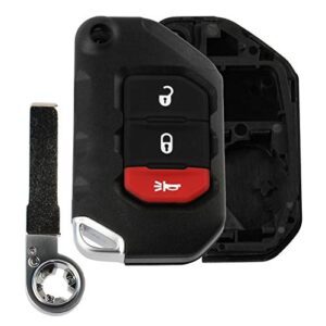 key fob case shell for jeep wrangler gladiator remote oht1130261 3btn