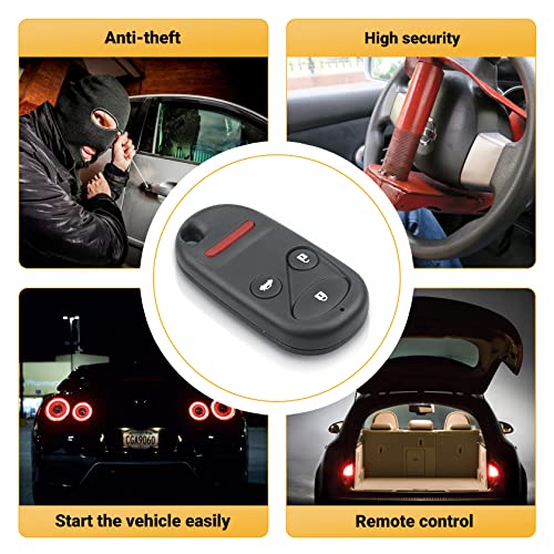 Car Key Fob Keyless Entry Remote Compatible with Honda Accord/Acura TL 1998 1999 2000 2001 2002 2003 4 Button Key Replacement (‎KOBUTAH2T)