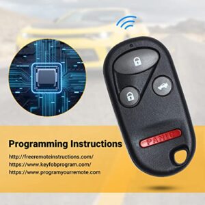 Car Key Fob Keyless Entry Remote Compatible with Honda Accord/Acura TL 1998 1999 2000 2001 2002 2003 4 Button Key Replacement (‎KOBUTAH2T)