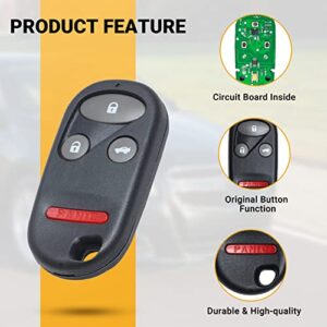 Car Key Fob Keyless Entry Remote Compatible with Honda Accord/Acura TL 1998 1999 2000 2001 2002 2003 4 Button Key Replacement (‎KOBUTAH2T)