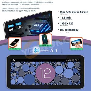 YEEHUNG W204 W176 C117 W463 X15 Android 12 Carplay 12.3" Touch Screen for Mercedes Benz C A CLA G GLA Class NTG4.5 2012-2015