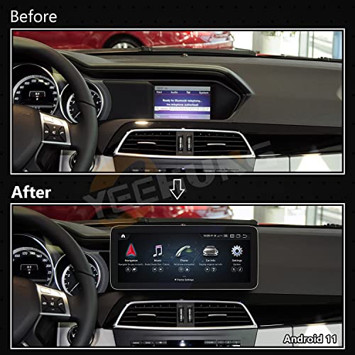 YEEHUNG W204 W176 C117 W463 X15 Android 12 Carplay 12.3" Touch Screen for Mercedes Benz C A CLA G GLA Class NTG4.5 2012-2015