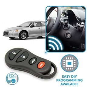 Keyless2Go Replacement for New Keyless Entry 4 Button Remote Car Key Fob for Vehicles That Use GQ43VT17T