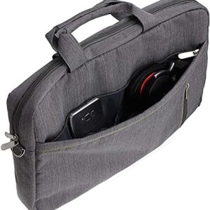 Navitech Grey Sleek Water Resistant Travel Bag - Compatible with Philips PD9000/37 9-" LCD Portable DVD Player