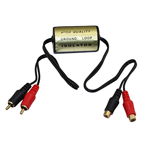 YONGJIANGXIA Ground Loop Noise Isolator, Amplifier Noise Filter for Car Audio Home Stereo, Feedback Loop Isolator, Car Stereo Noise Suppressor Reducer Alternator, Eliminate Buzzing Noise in Audio 20A