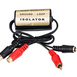 YONGJIANGXIA Ground Loop Noise Isolator, Amplifier Noise Filter for Car Audio Home Stereo, Feedback Loop Isolator, Car Stereo Noise Suppressor Reducer Alternator, Eliminate Buzzing Noise in Audio 20A