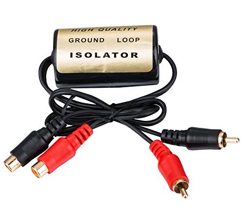 YONGJIANGXIA Ground Loop Noise Isolator, Amplifier Noise Filter for Car Audio Home Stereo, Feedback Loop Isolator, Car Stereo Noise Suppressor Reducer Alternator, Eliminate Buzzing Noise in Audio 20A