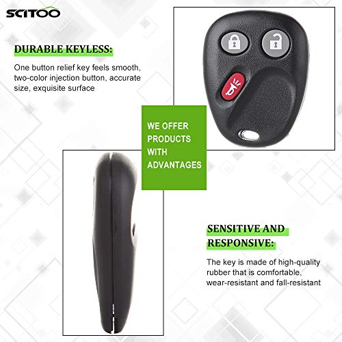 SCITOO 1X Keyless Key Fob Replacement for Chevy Equinox for Silverado 1500 HD Tahoe for GMC Sierra 1500 HD Yukon for Buick Rainier for Cadillac Escalade for Chevy Silverado 2500 for GMC Sierra 2500