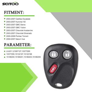 SCITOO 1X Keyless Key Fob Replacement for Chevy Equinox for Silverado 1500 HD Tahoe for GMC Sierra 1500 HD Yukon for Buick Rainier for Cadillac Escalade for Chevy Silverado 2500 for GMC Sierra 2500