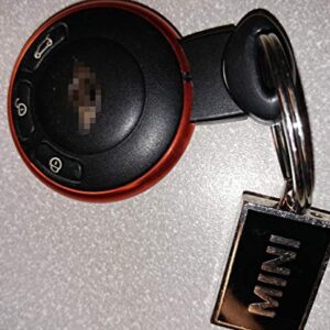 iJDMTOY Red Aluminum Smart Key Fob Surrounding Ring Decoration Compatible With 2008-2014/2015 Gen2 Mini Cooper R55 R56 R57 R58 R59 & Gen1 R60 R61