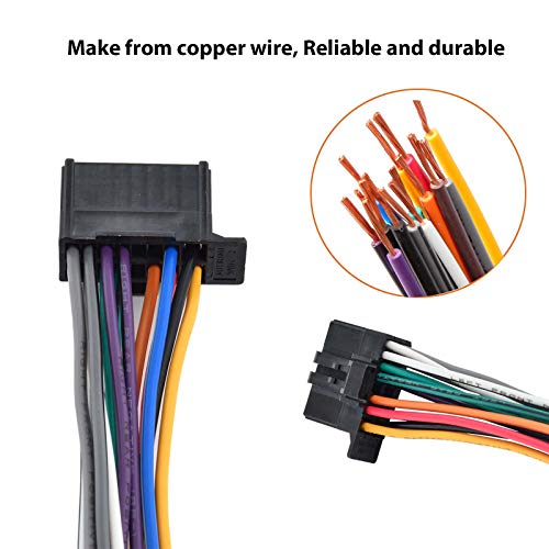 RED WOLF 16 pin Pioneer Wiring Harness Radio Stereo Connector Plug Cable for Aftermarket Radio Pioneer DEH AVH AVIC MVH FH SPH