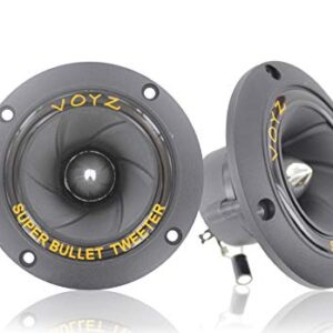 VOYZ 400 Watt 3.5” Piezo Super Horn Tweeters Aluminum Diaphragm 4-8 ohms 1 Pair (2pcs) (PET-1919)