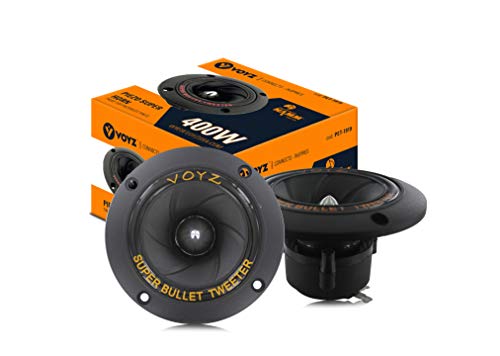 VOYZ 400 Watt 3.5” Piezo Super Horn Tweeters Aluminum Diaphragm 4-8 ohms 1 Pair (2pcs) (PET-1919)