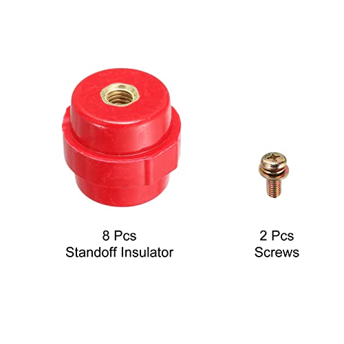 PATIKIL Insulator 8pcs SM30 High-Strength Polyester Standoff Insulators with M8 Screws for Power Distribution Cabinet