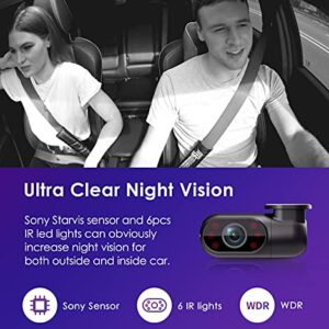 【Bundle: VIOFO A139 3CH with CPL + Microphone Kit】 3 Channel Dash Cam WiFi GPS VIOFO A139, Front+Interior+Rear 1440P+1080P+1080P Triple Car Dash Camera w/CPL, IR Night Vision, Parking Monitor
