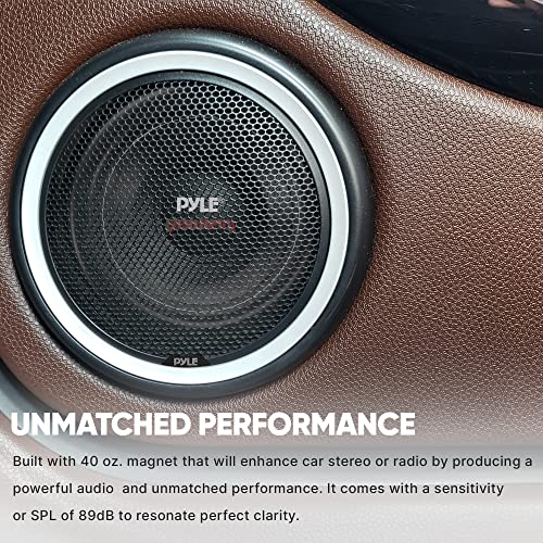 Pyle Car Subwoofer Audio Speaker - 8in Non-Pressed Paper Cone, Black Plastic Basket, Dual Voice Coil 4 Ohm Impedance, 800 Watt Power and Foam Surround for Vehicle Stereo Sound System - PLPW8D