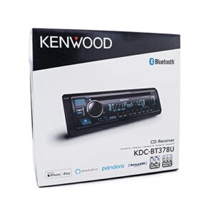 KENWOOD KDC-BT378U CD Car Stereo Receiver with Bluetooth, AM/FM Radio, Variable Color Display, Front High Power USB, Alexa Built in, and SiriusXM Ready