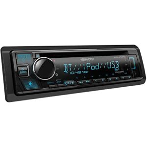 KENWOOD KDC-BT378U CD Car Stereo Receiver with Bluetooth, AM/FM Radio, Variable Color Display, Front High Power USB, Alexa Built in, and SiriusXM Ready