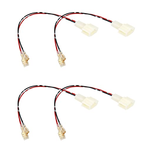 Modengzhe 4 Pcs Speaker Connectors Woofer Wiring Harness for Car Audio System Modification Aftermarket Stereo Installation Accessory Comaptible with Audi Models if Applicable