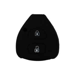 segaden silicone cover protector case holder skin jacket compatible with toyota 2 button remote key fob cv9406 black