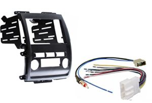 custom install parts aftermarket double din dash kit w/wire harness & antenna adapter compatible with nissan frontier xterra 2009-2012