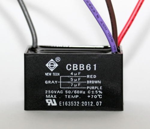 CEILING FAN CAPACITOR CBB61 4uf+5uf+7uf 4 WIRE GENUINE PART