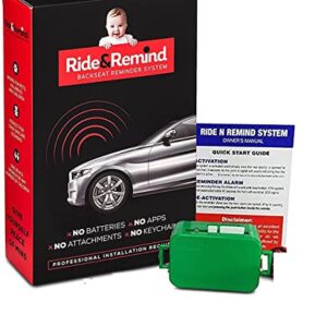 Ride N Remind Car Alarm - Back Seat Reminder System - Baby Car Seat Reminder Alarm - Perfect for Children & Pets (Must be Professionally Installed)