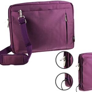 Navitech Purple Sleek Water Resistant Travel Bag - Compatible with Yuhear 9.5" Portable DVD Player
