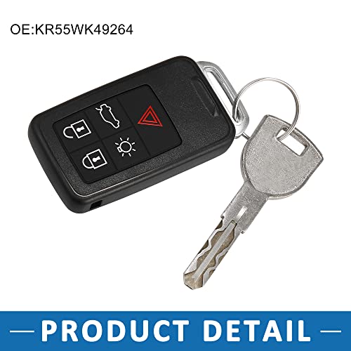 A ABSOPRO Keyless Entry Remote KR55WK49264 Key Fob for Volvo XC60 2010-2017