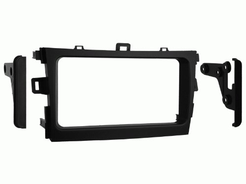 Carxtc Double Din Install Car Stereo Dash Kit for a Aftermarket Radio Fits 2009-2013 Toyota Corolla Trim Bezel is Black