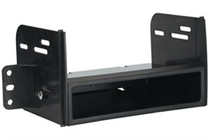 scosche nn1662b compatible with 2007-11 nissan versa iso double din & din+pocket dash kit black