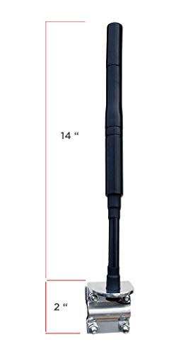 SiriusXM Satellite Radio Truck Antenna with 14 Inch Mast and Mirror Mount Bracket, Works with All SiriusXM Receivers and Legacy Sirius and XM Radios