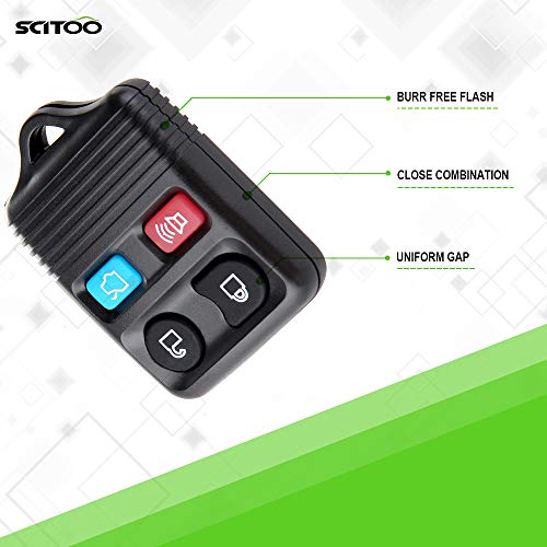 SCITOO 1PC New Key Fob Keyless Entry Remote Shell Case 4 Buttons Compatible with for Ford for Mazda for Mercury for Lincoln CWTWB1U212-9