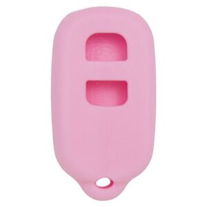 keyless2go replacement for new silicone cover protective case for remote key fobs with fcc gq43vt14t hyq12ban hyq12bbx – pink