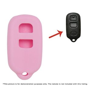 Keyless2Go Replacement for New Silicone Cover Protective Case for Remote Key Fobs with FCC GQ43VT14T HYQ12BAN HYQ12BBX - Pink