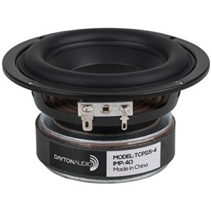 dayton audio tcp115-4 4″ treated paper cone midbass woofer 4 ohm