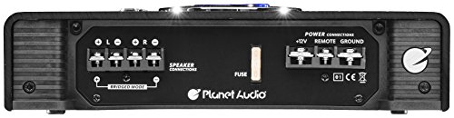 Planet Audio AC1000.2 2 Channel Car Amplifier - 1000 Watts, Full Range, Class A/B, 2-4 Ohm Stable, Mosfet Power Supply, Bridgeable