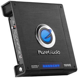 Planet Audio AC1000.2 2 Channel Car Amplifier - 1000 Watts, Full Range, Class A/B, 2-4 Ohm Stable, Mosfet Power Supply, Bridgeable