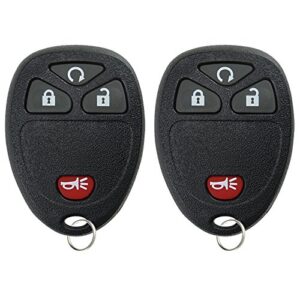 keylessoption keyless entry remote control car key fob replacement for 15114374 (pack of 2)