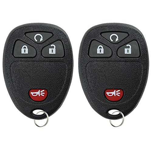 KeylessOption Keyless Entry Remote Control Car Key Fob Replacement for 15114374 (Pack of 2)