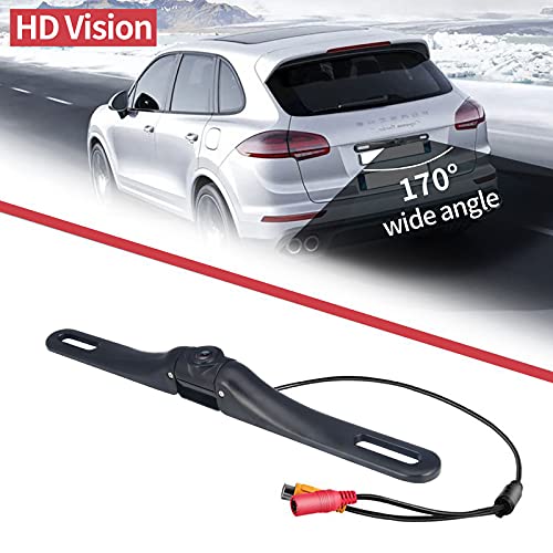 HD Backup Camera for Car, ZiyouRoad Wired Car License Plate Backup Camera, 170° Wide View Night Vision Waterproof Easy Installation HD Rear View Backup Camera for Cars, Sedans, Pickup, SUV and Trucks