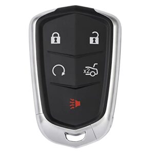 helloauto fit for cadillac replacement key fob cover, key fob for cadillac xt5 ats cts remote key srx xts escalade key fob, keyless entry remote 5-buttons key case(hyq2ab, hyq2eb)