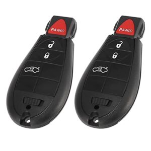 x autohaux 2pcs replacement keyless remote car key fob 433mhz 4 button for dodge dart 13-16 m3n32297100 56046771aa 56046771 aa 56046767aa 56046767 aa