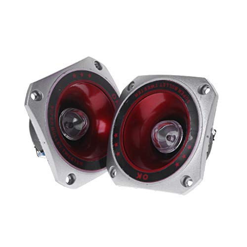 caralin 2PieceS Speaker Tweeter 3" Colorful Flashing Piezoelectric Loudspeaker Treble Head Driver Player Tweeter