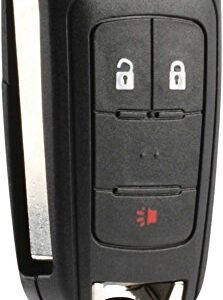 Key Fob Keyless Entry Remote Flip Shell Case & Pad fits Chevy 2010-2017 Equinox / 2012-2017 Sonic/GMC 2010-2017 Terrain